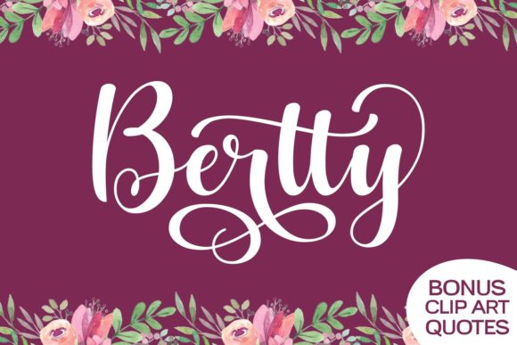 Bertty: A Dazzling Script Font for Handmade Labels and Shop Branding