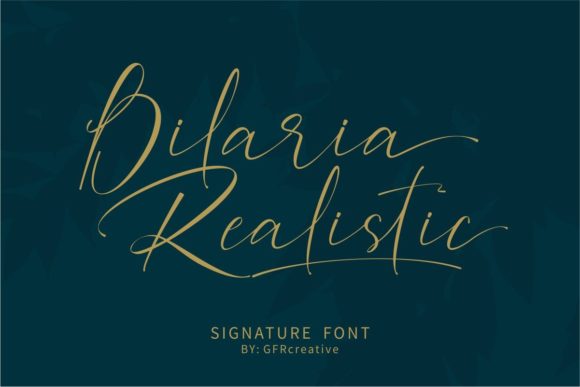 Bilaria Realistic: The Elegant Script Typeface for Modern Editorial Design