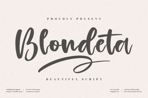 Blondeta: A Playful Script Font for Creative Branding Projects