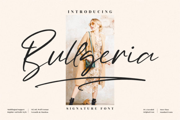 Bullgeria: A Refined Script Font for Editorial Design