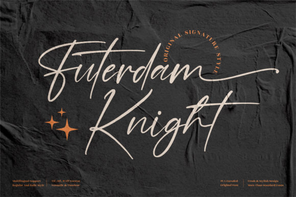 Futerdam Knight: A Premium Script Font for Luxury Branding