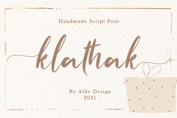 Klathak: A Delicate Script Font for Elegant Branding Projects