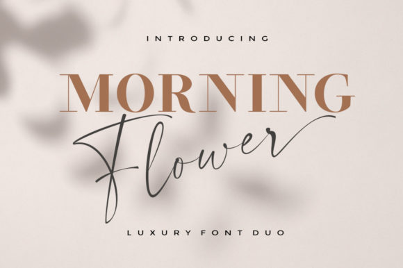 Morning Flower Duo: A Premium Script and Serif Font for Brand Identity