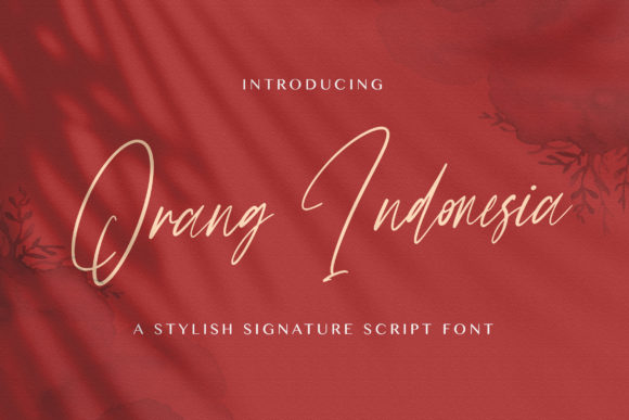 Orang Indonesia: A Delicate Script Font for Elegant Craft Projects