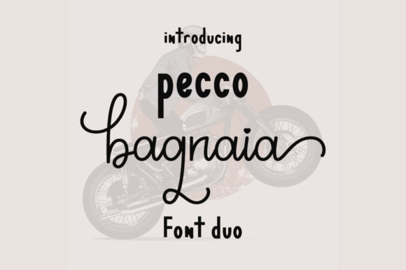 Pecco Bagnaia: A Versatile Script and Sans Serif Duo for Crafters