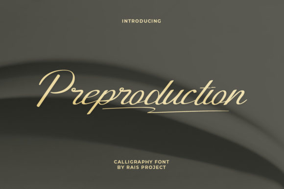 Preproduction Typeface: A Delicate Script for Handmade Labels and Packaging