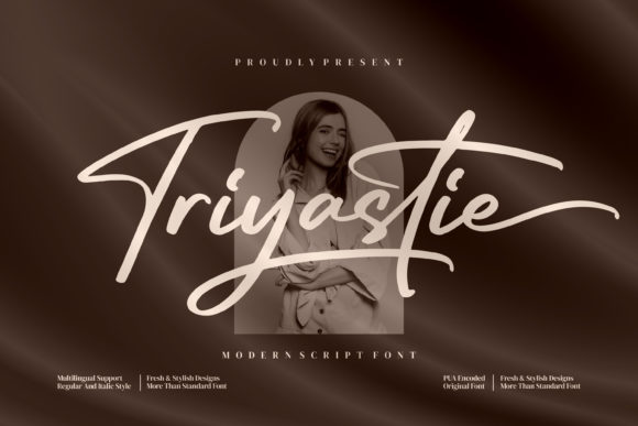 Triyastie: A Playful Script Font for Modern Editorial Design